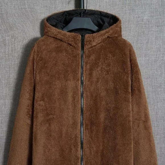 Brown And Black Mens Two Way Coat - Picture 4 of 5